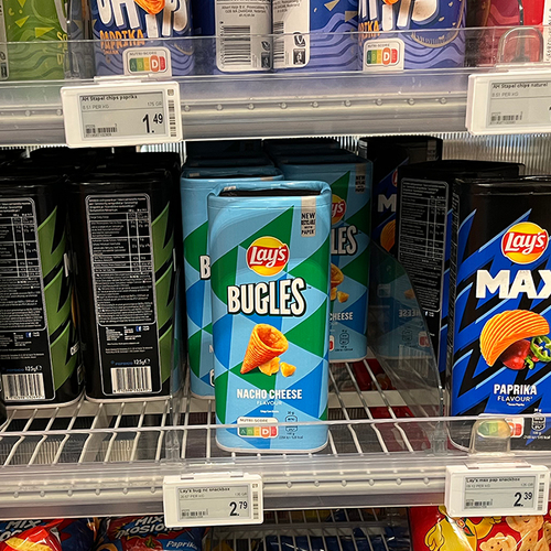 Afbeelding van Chips van Lay's ineens in nieuwe, véél duurdere kartonnen verpakking