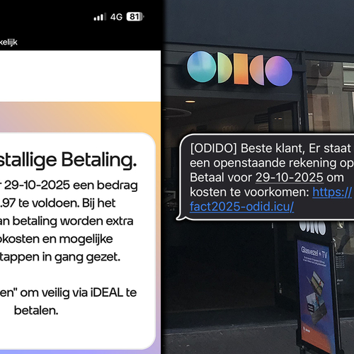 Phishing namens Odido: oplichters sturen valse sms'jes over openstaande rekening