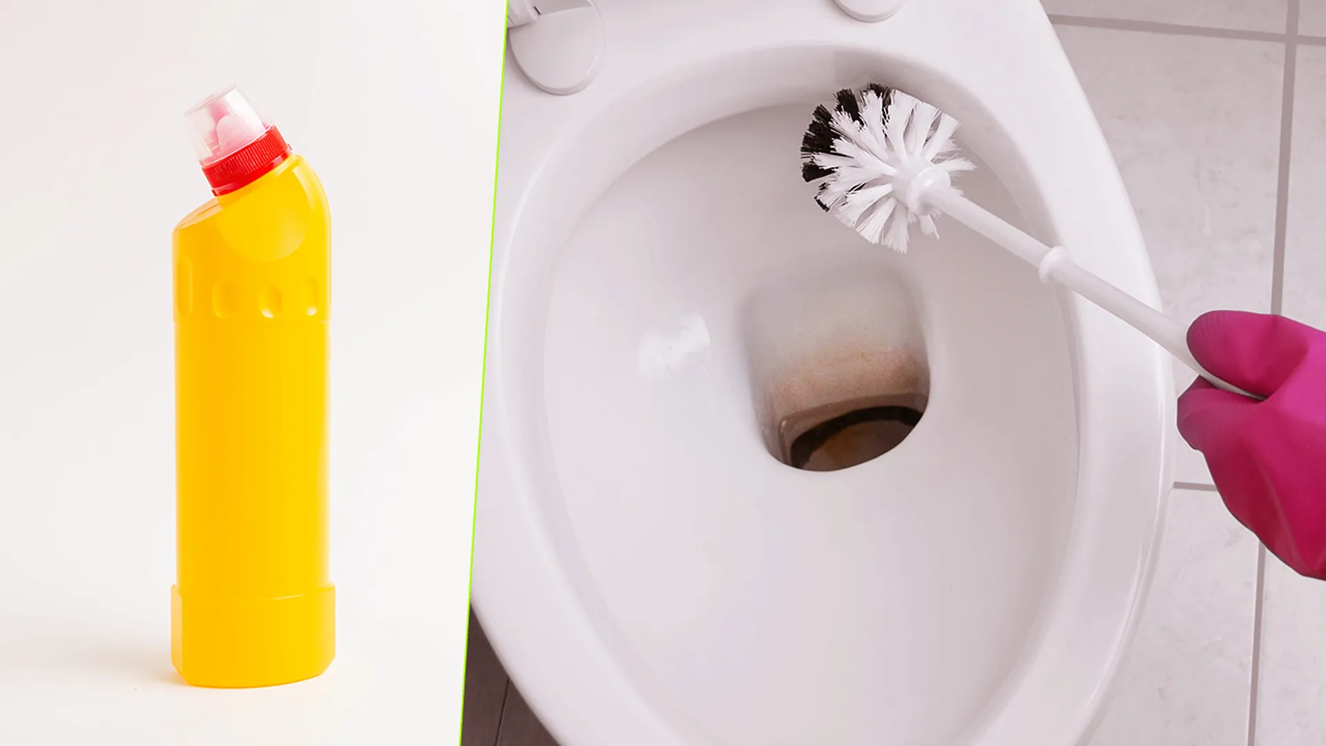 streep toilet reinigen chloor bleekmiddel glorix 1280