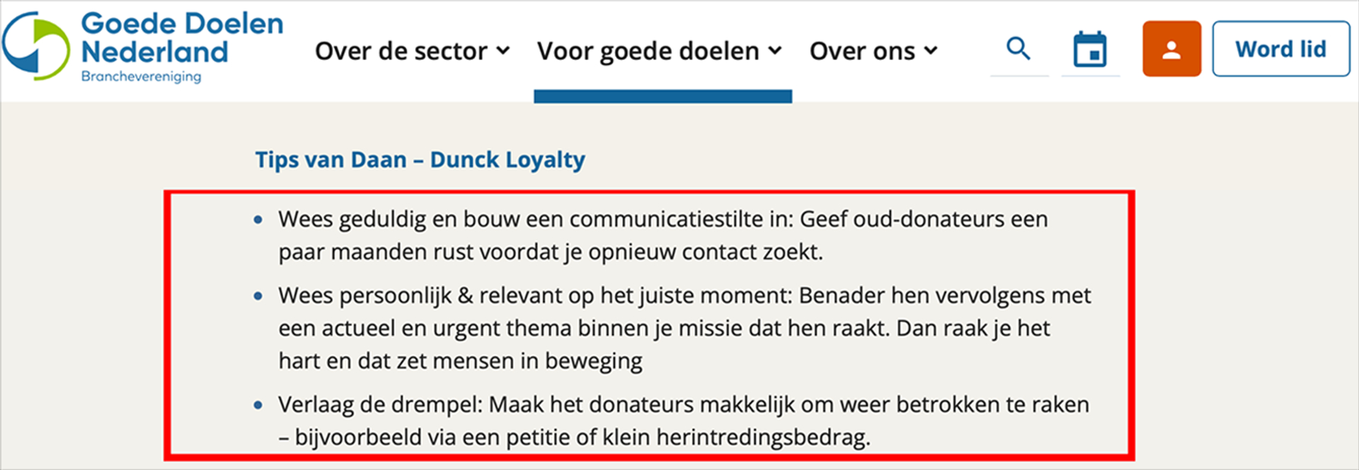 2tips Goede doelen nederland