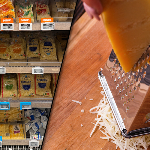 Is er verschil tussen alle soorten geraspte kaas in de supermarkt?