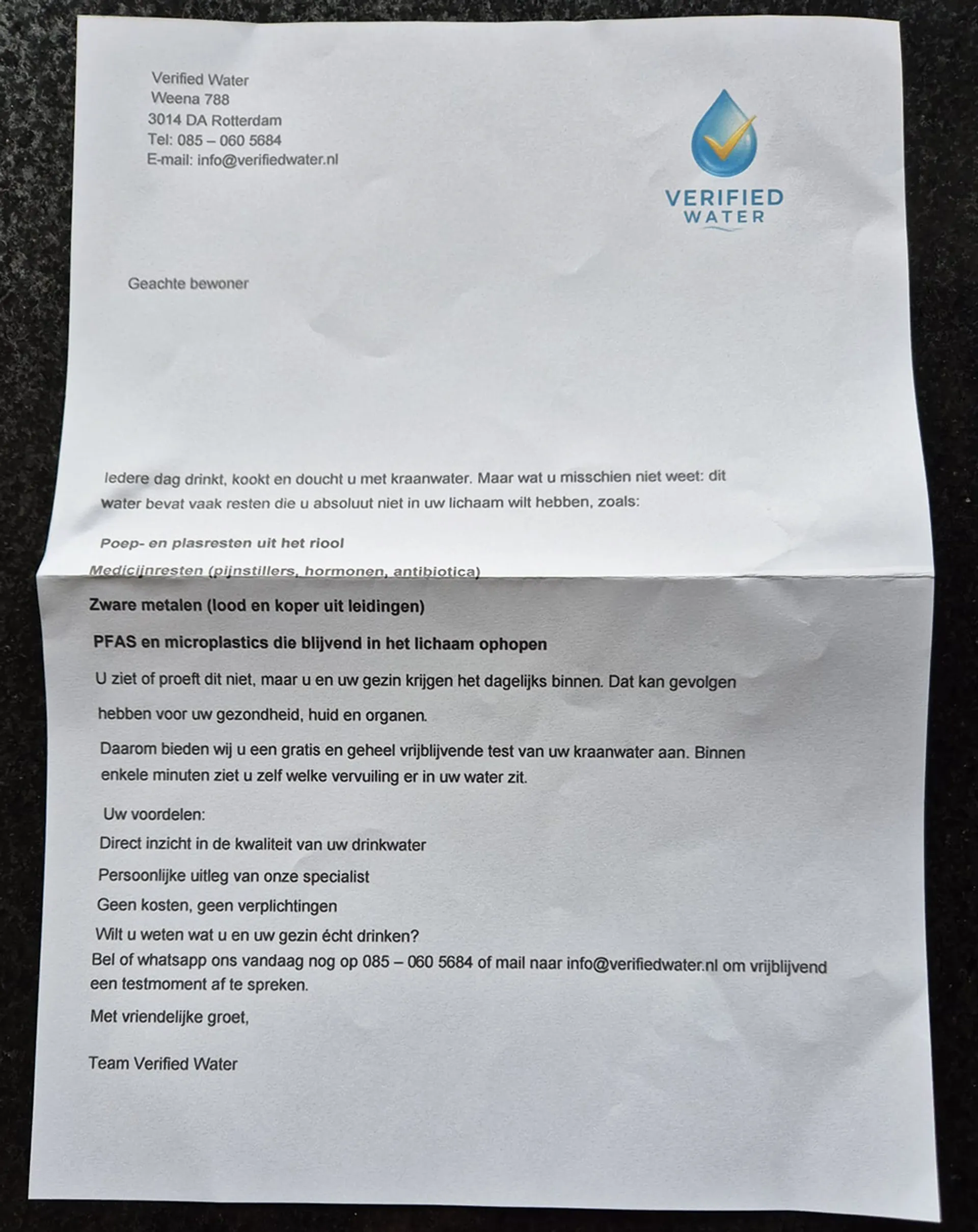 brief Verified Water