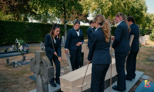 Afbeelding van Na persoonlijk verlies, kiest Romy (21) voor een bijbaan als kistendrager