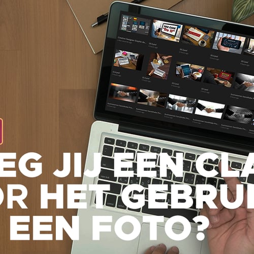 Oproep: Claim aan de broek voor het gebruik van een foto?
