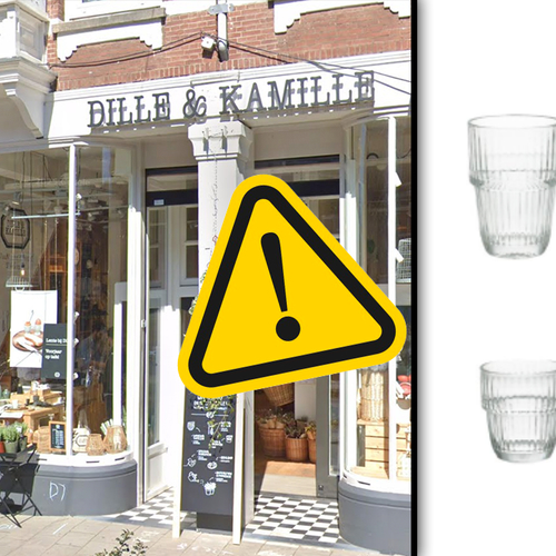 Dille & Kamille waarschuwt voor gevaarlijk glaswerk: "Kunnen knappen door hitte"