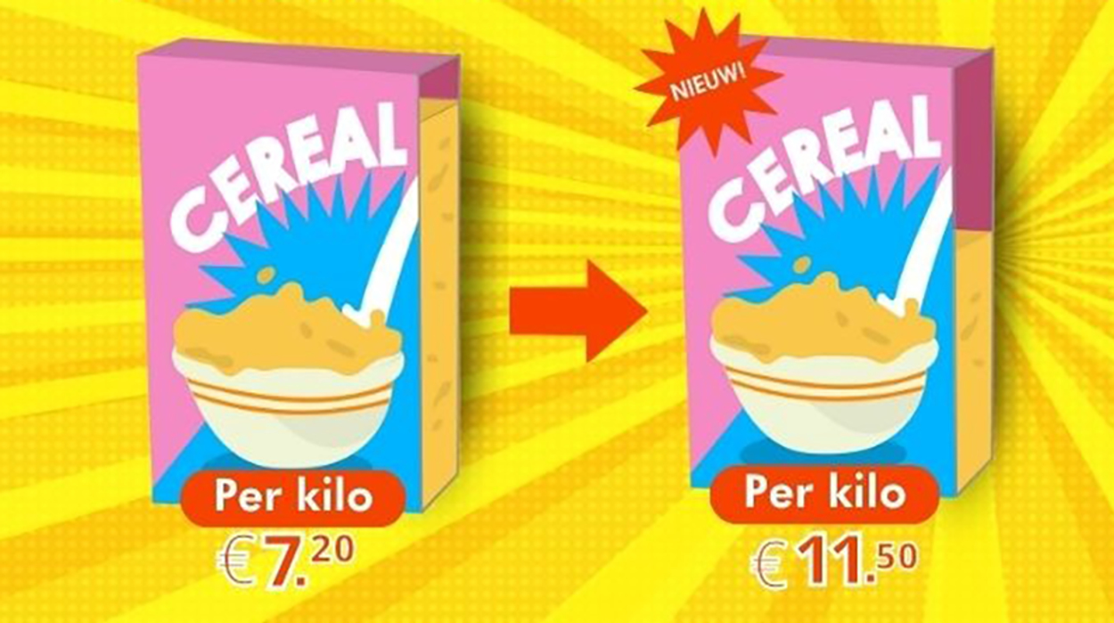 Afbeelding van Kleinere verpakking, hogere prijs? Consument steeds vaker dupe van "krimpflatie"