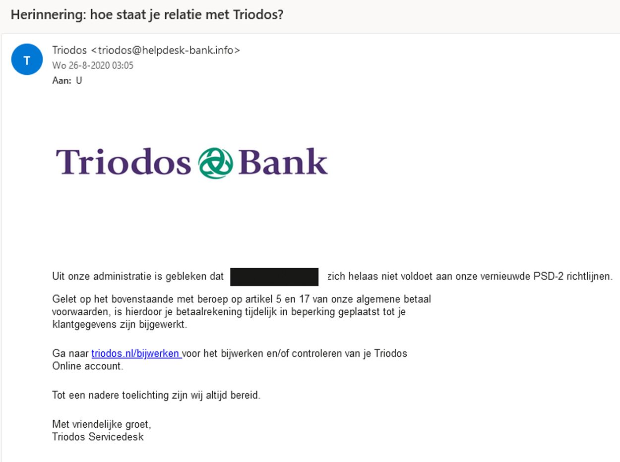 triodos phishingmail