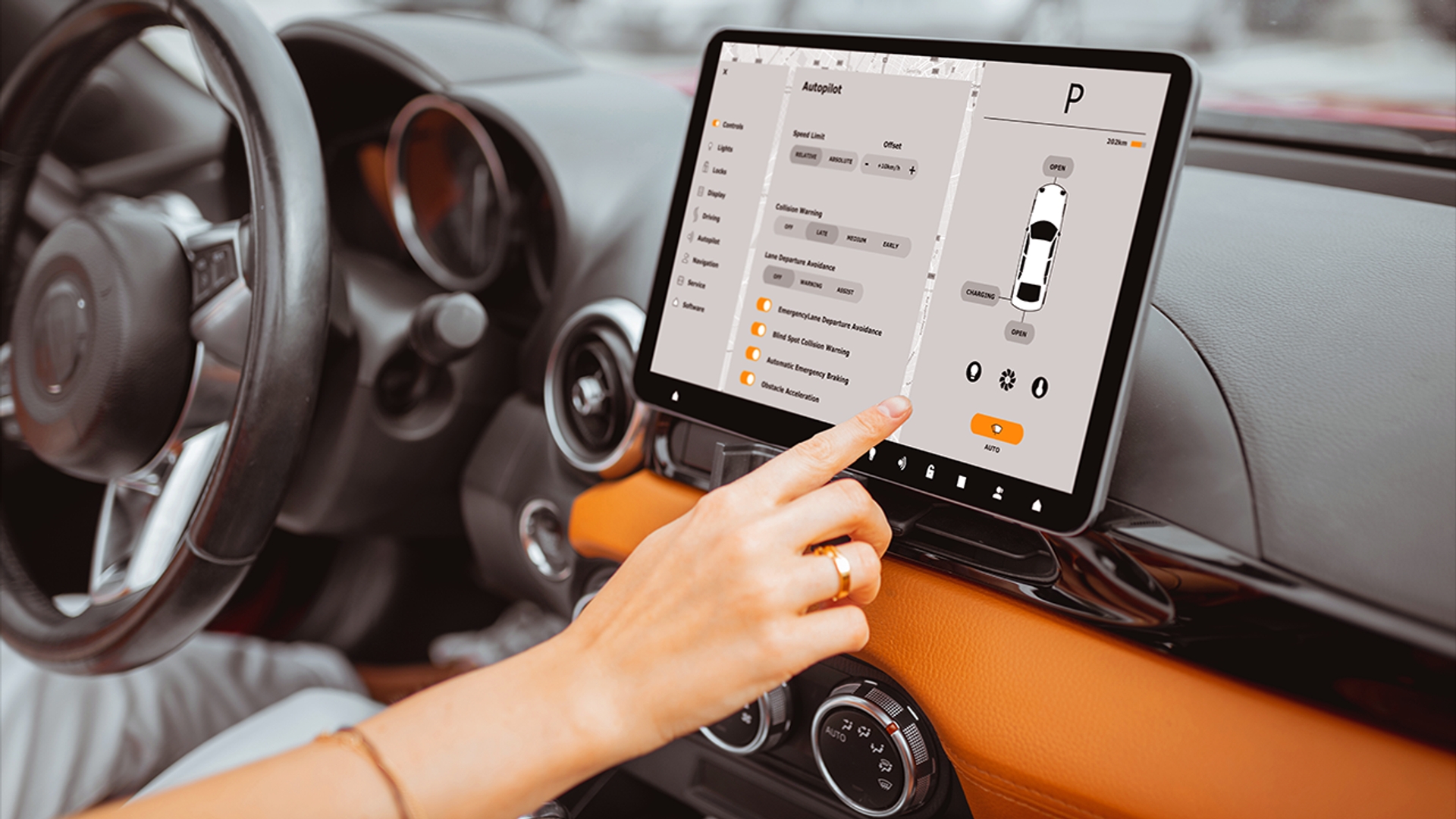 touchscreen 1280 auto dashboard rijhulpsysteem