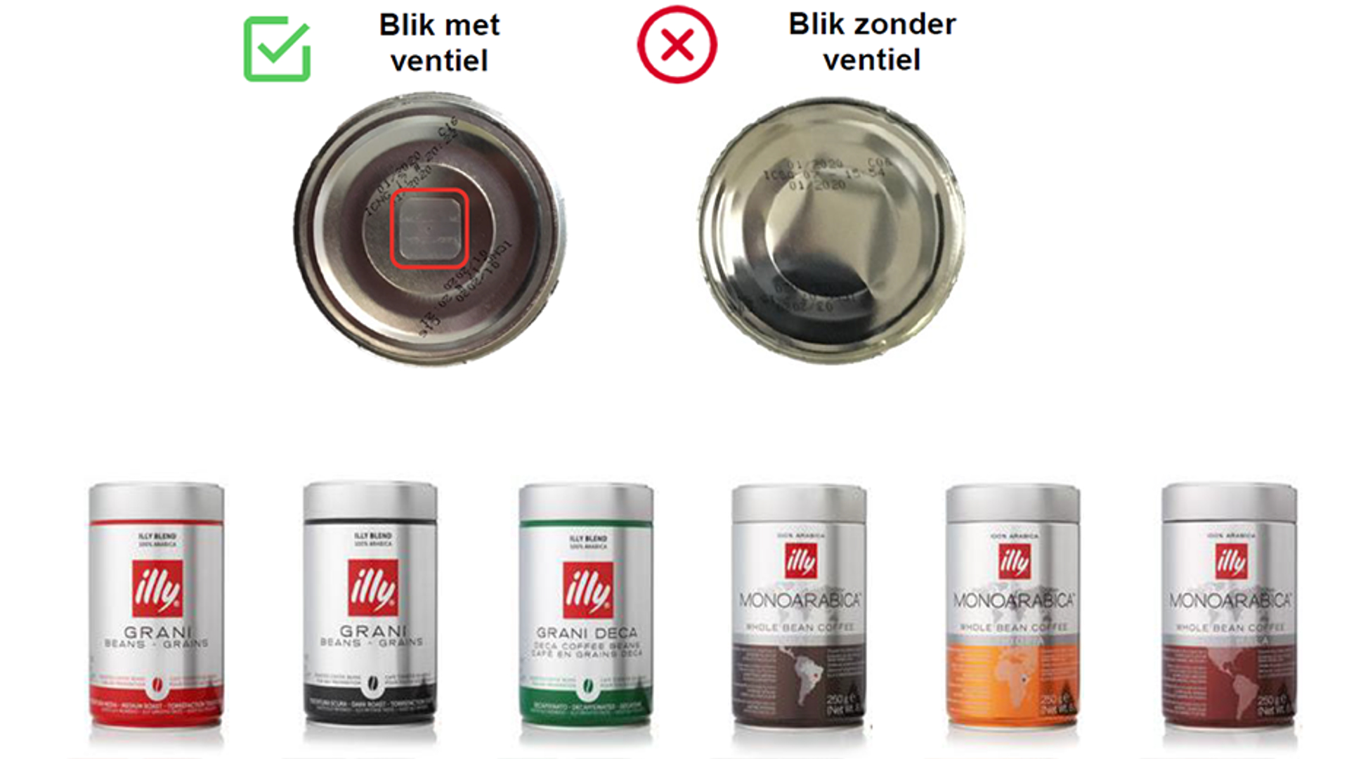 illy terughaalactie koffieblikken 930