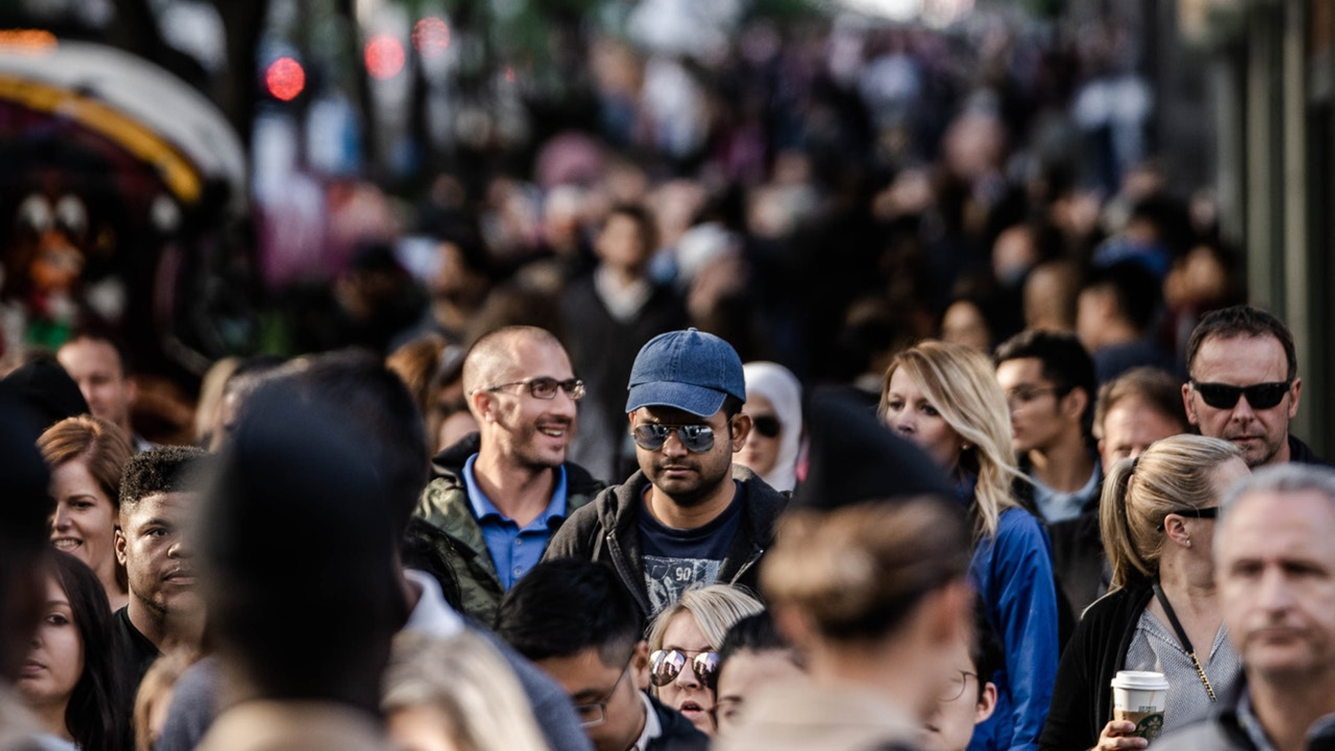 Druk straat mensen