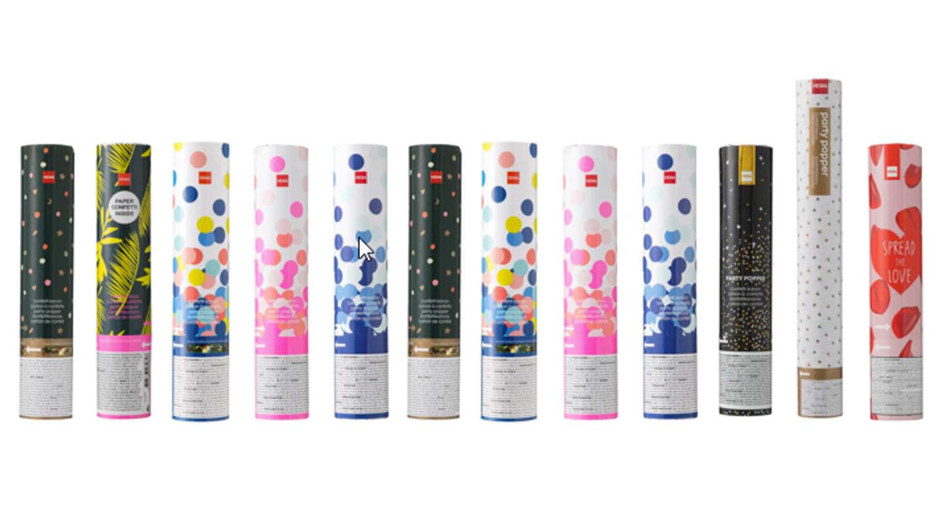 waarschuwing hema confettikanon