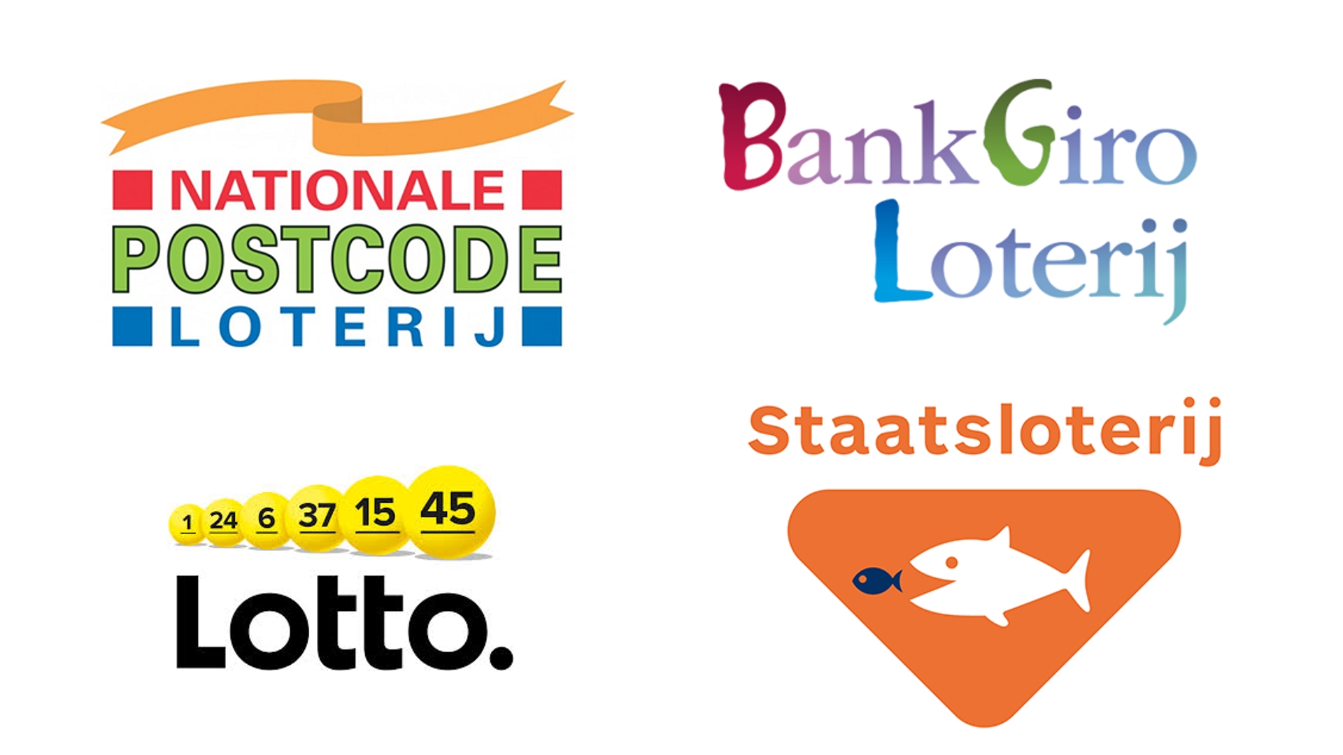 loterijen logos postcode lotto bankgrio staatsloterij 1127