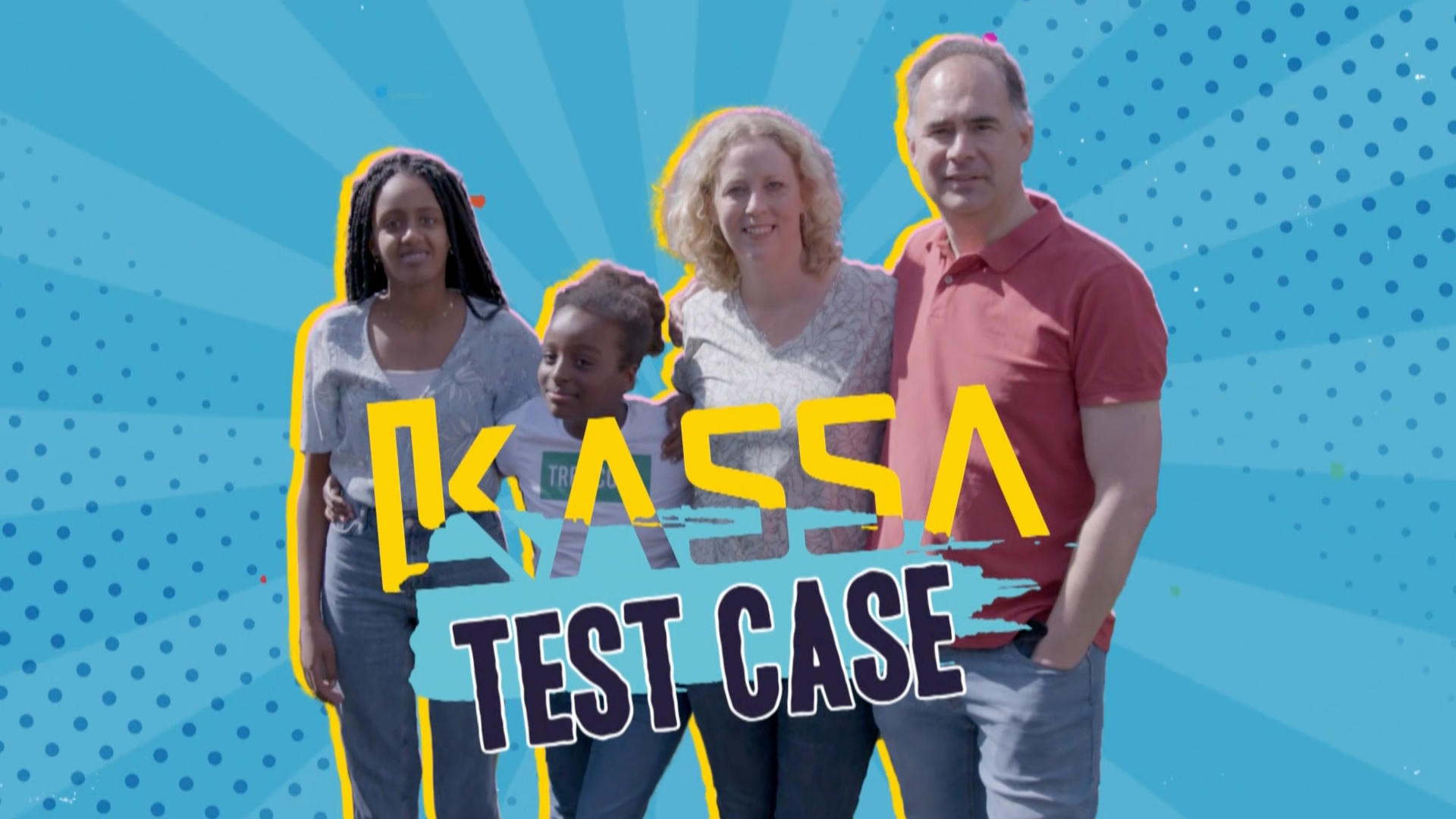Kassa Test Case logo met familie