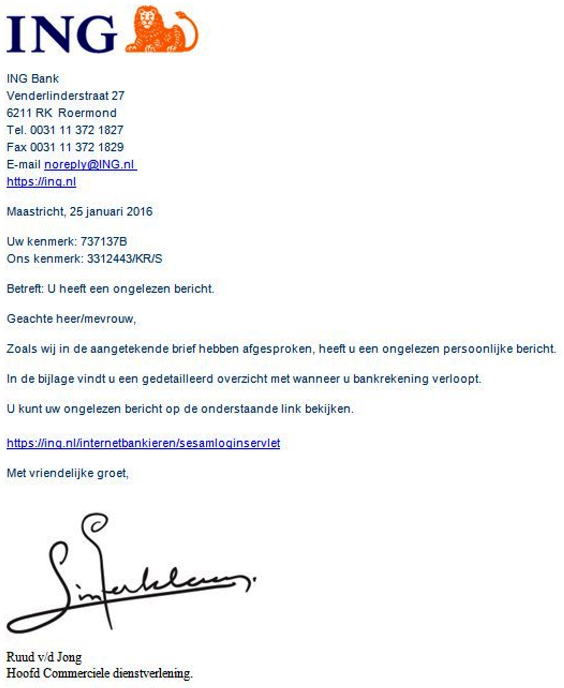 sinterklaas ING phishing