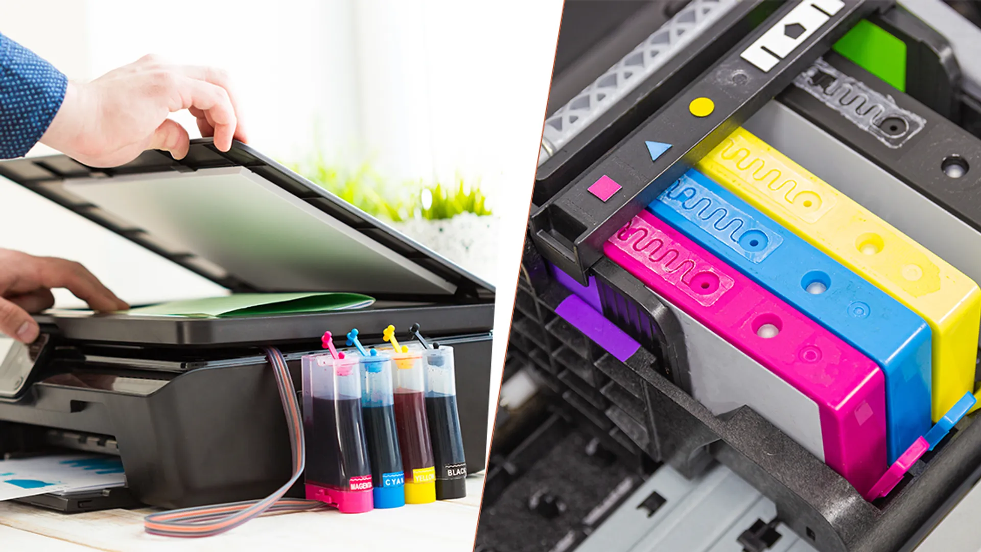 Afbeelding van Printen met een cartridge of inkttank: wat is voordeliger?