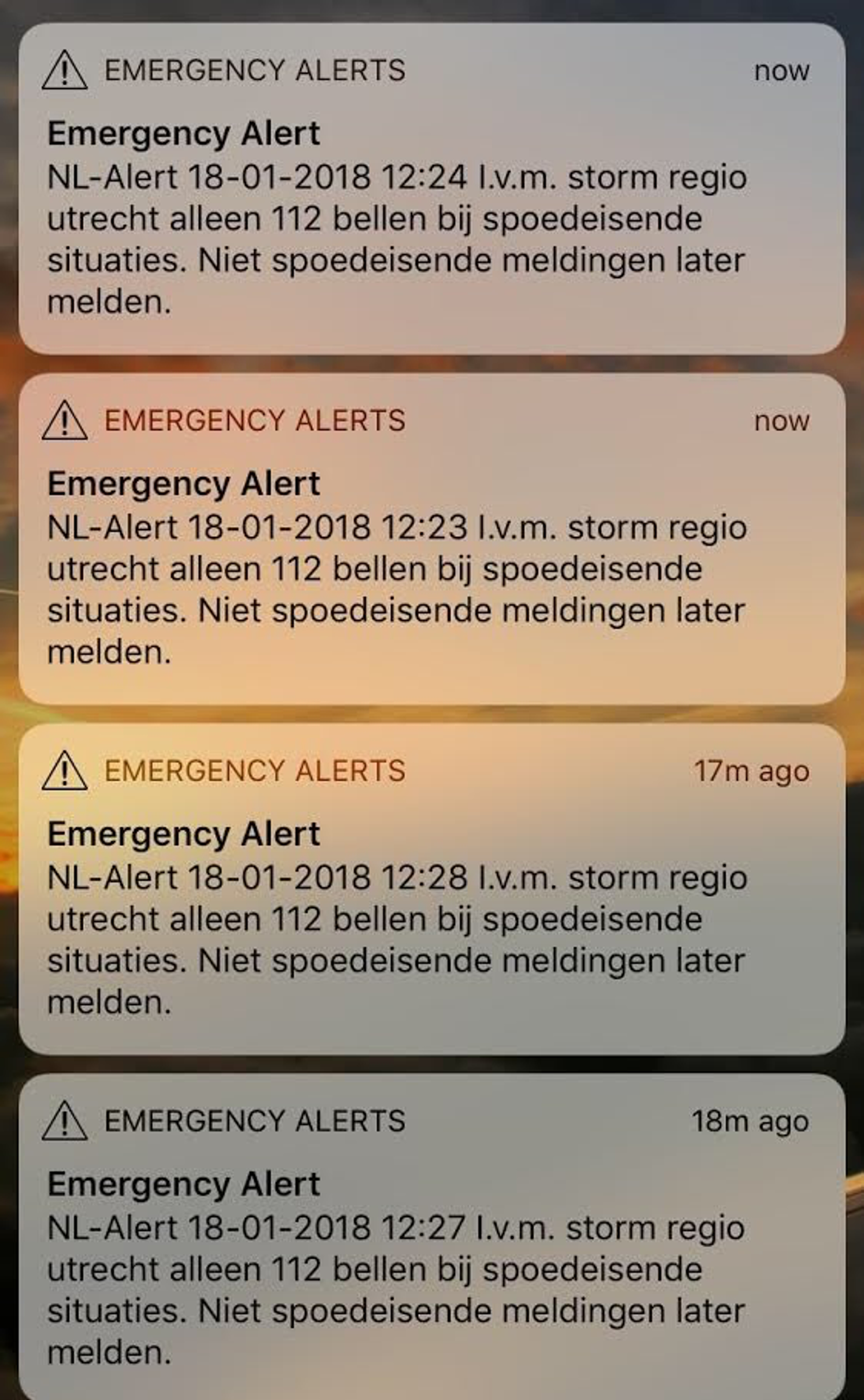 NL-Alert meldingen