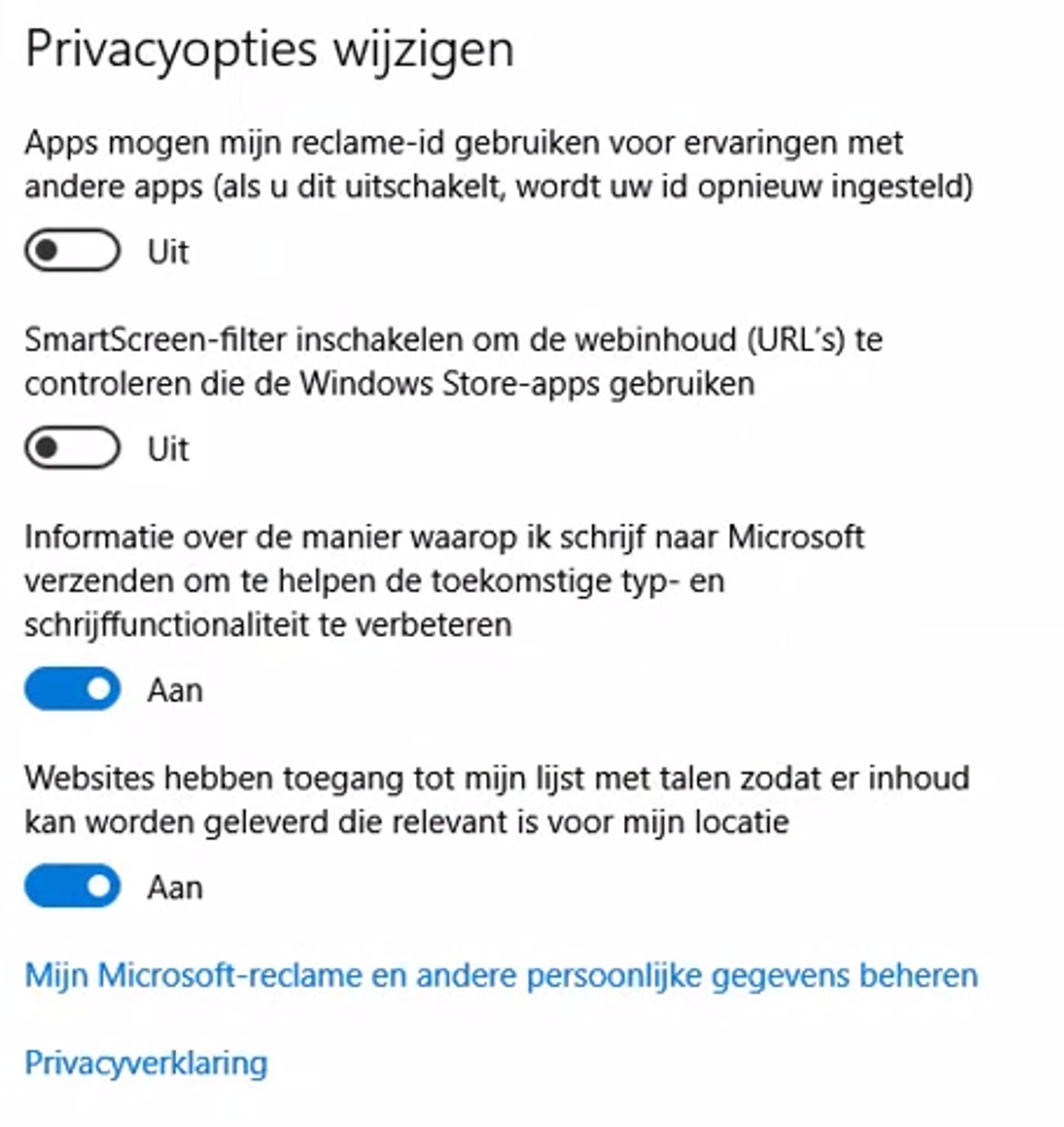 w10 privacy