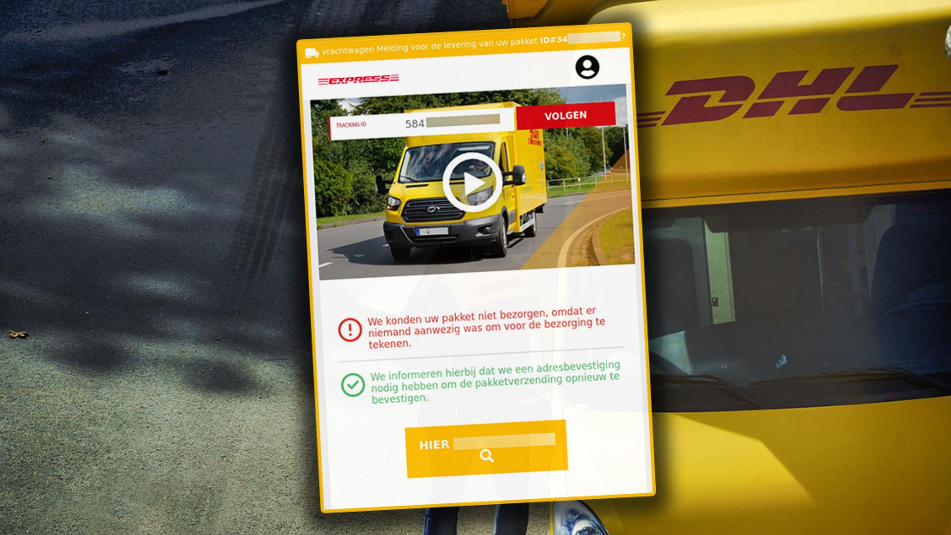 DHL Waarschuwt Voor Valse E-mail Van Oplichters: "Pakketbezorging ...