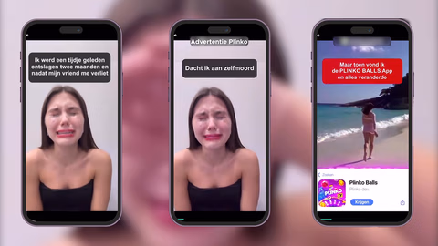 Plinko app interface voorbeeld