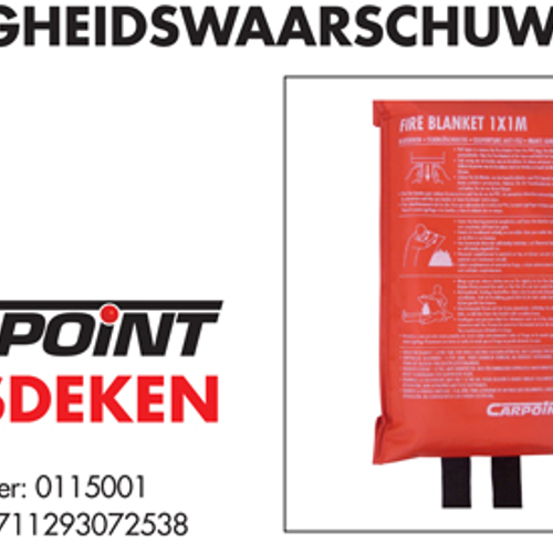 Veiligheidswaarschuwing Carpoint blusdeken