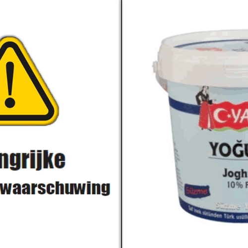 Mogelijk plastic of glas in yoghurt Dirk en DekaMarkt