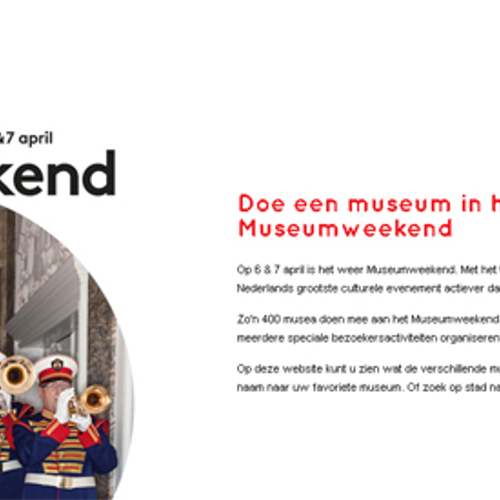 Ruim 400 musea doen mee aan 32e Museumweekend
