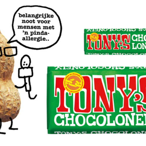 Productwaarschuwing: Tony's Chocolonely Hazelnoot bevat sporen van pinda