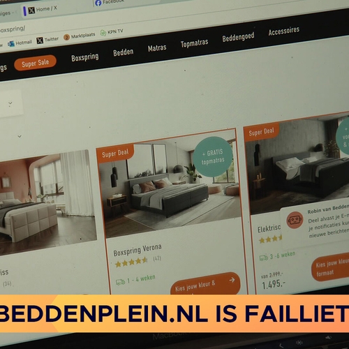 Online beddenwinkel Beddenplein.nl is deze week failliet verklaard