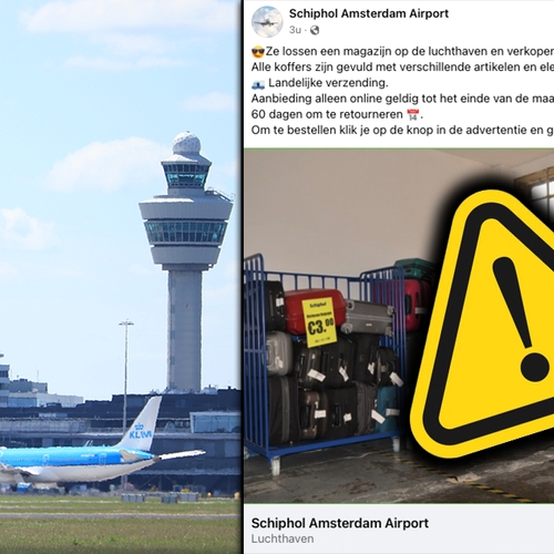 Oplichters actief: Schiphol verkoopt geen verloren bagage op Facebook
