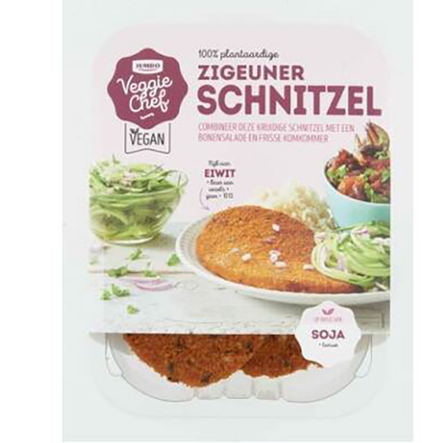 Veiligheidswaarschuwing vegetarische schnitzel Jumbo