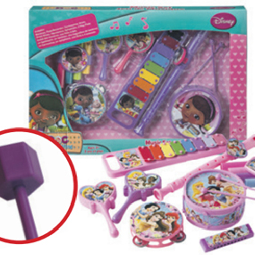 Veiligheidswaarschuwing Disney muziekset Doc McStuffin en Princess