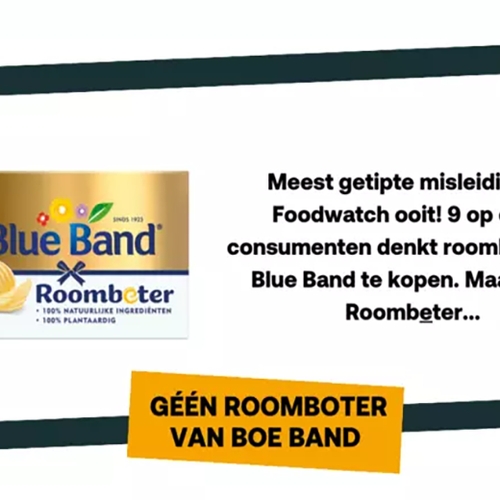 'Roombeter' van Blue Band moet uit winkels vanwege naam