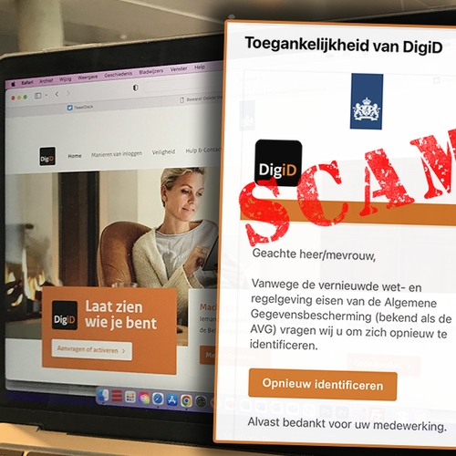 Trap niet in valse DigiD-mail: "Opnieuw identificeren wegens AVG"