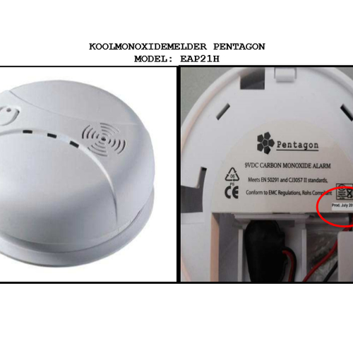 Koolmonoxidemelder Pentagon is gevaarlijk