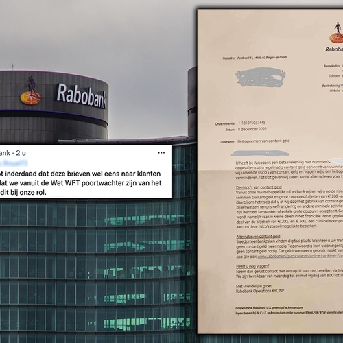 Rabobank stuurt klant brief over opnemen contant geld: hoe zit dat?