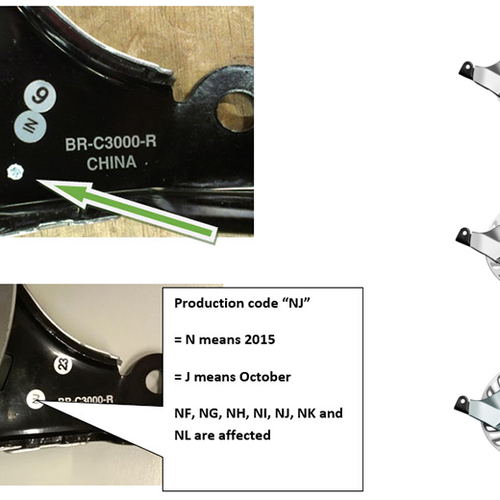 Productwaarschuwing: Shimano roller brakes
