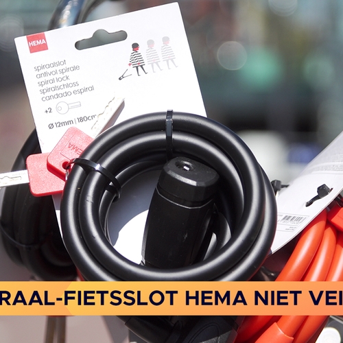 HEMA stopt verkoop van onveilig spiraal-fietsslot na onderzoek Kassa