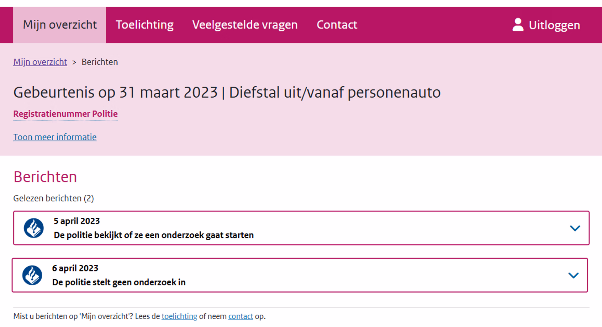 1200 5 6 aprilgeen onderzoek ingesteld
